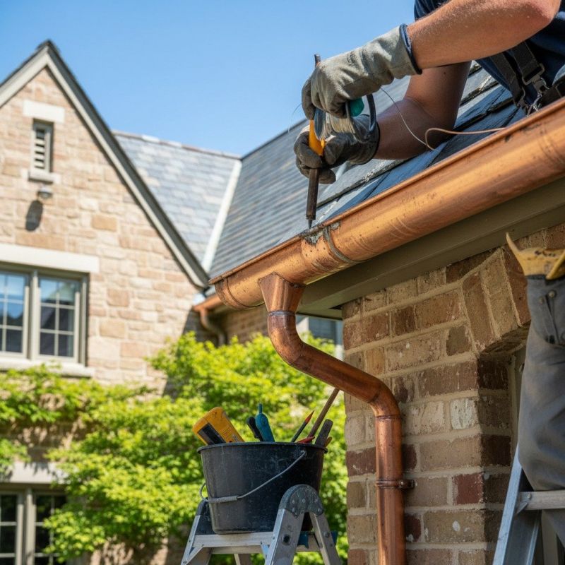 Copper Downspout Replacement in Mcdonough, GA
