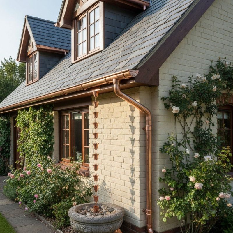 Copper Rain Gutter Service in Mcdonough, GA