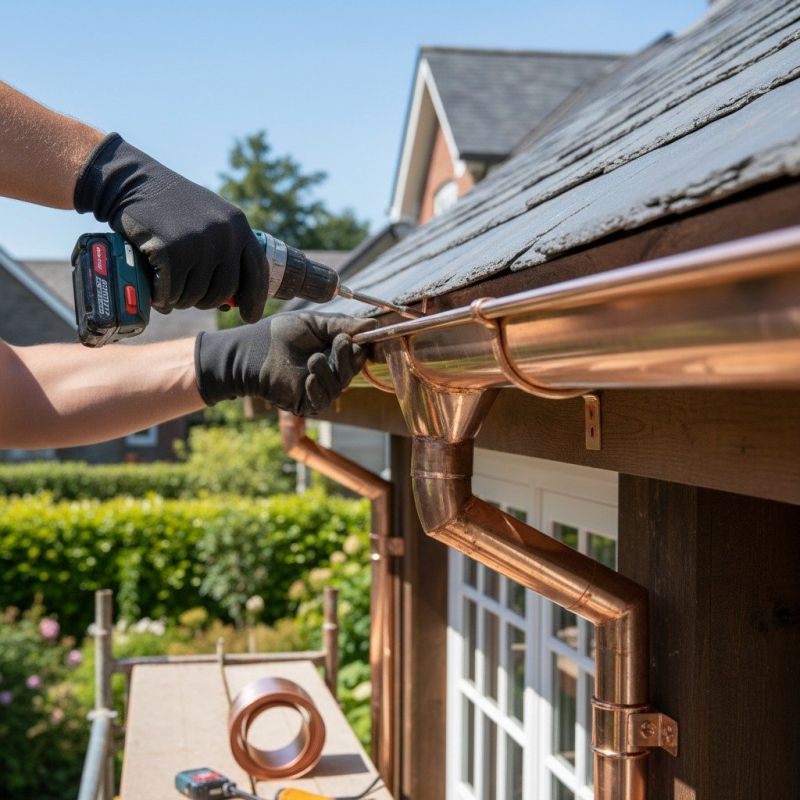 Copper Rain Gutter Service in Clarksville, TN
